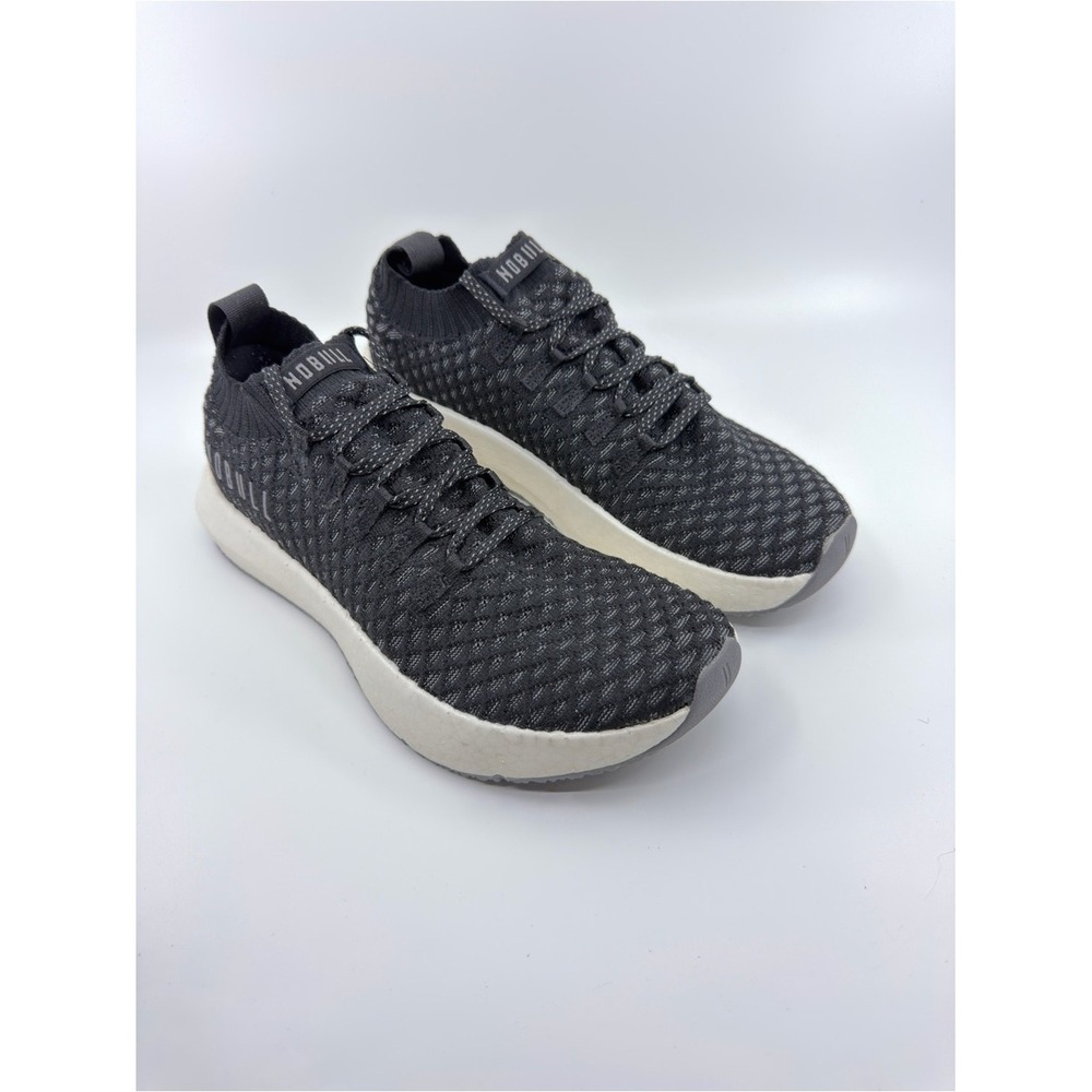 NOBULL Knit Runner Sneakers Womens 8.5 Black Grey Athletic Training Shoes